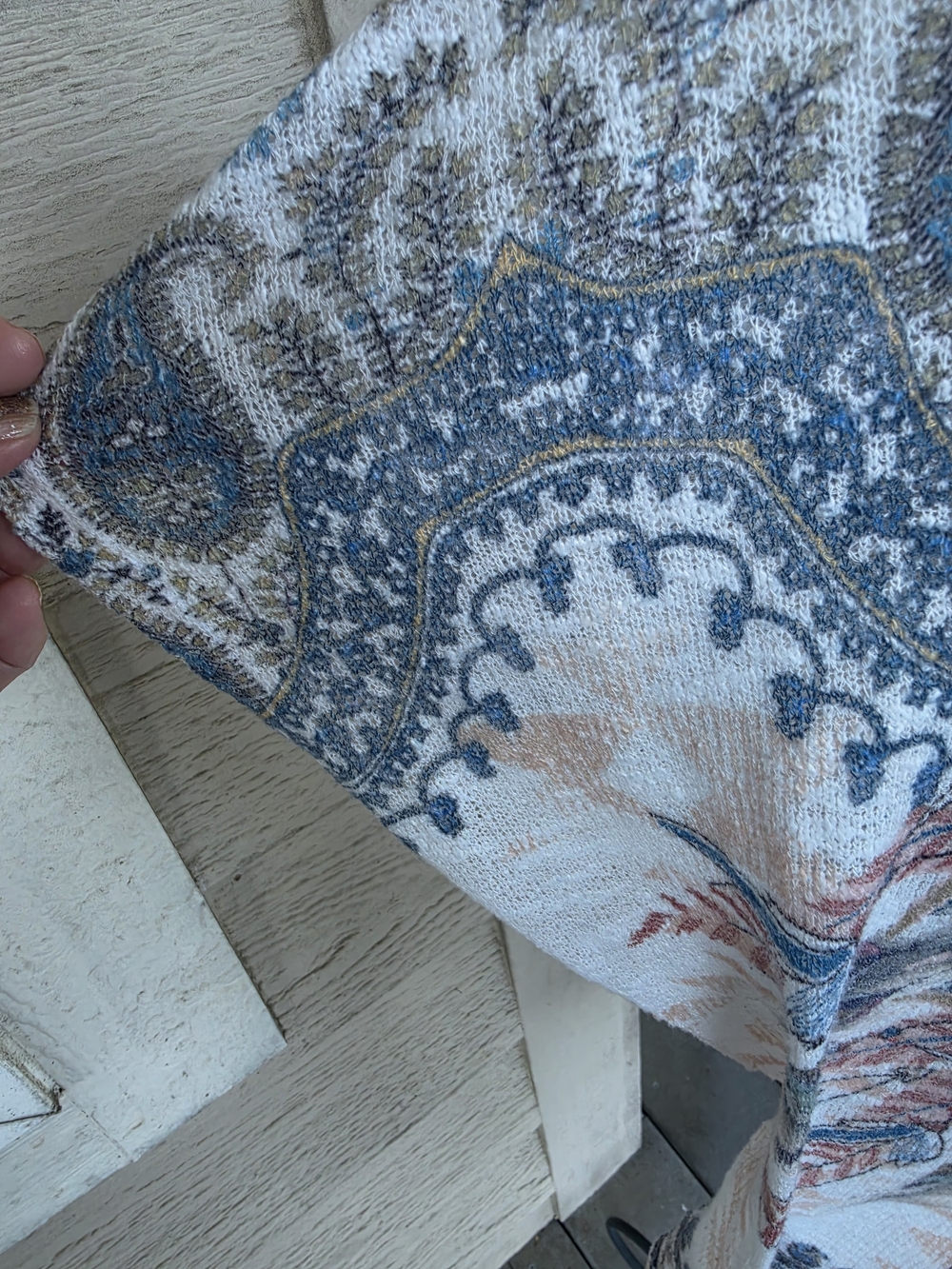 NAIF White Boho Feather Print Women's Top - Picture 4 of 5